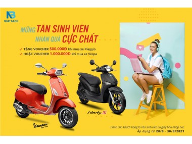 MỪNG TÂN SINH VIÊN - NGẬP TRÀN QUÀ TẶNG TỪ PIAGGIO VESPA